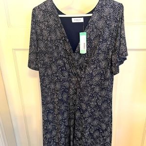 Gilli 2X dress, navy blue with dots, brand new with tags!